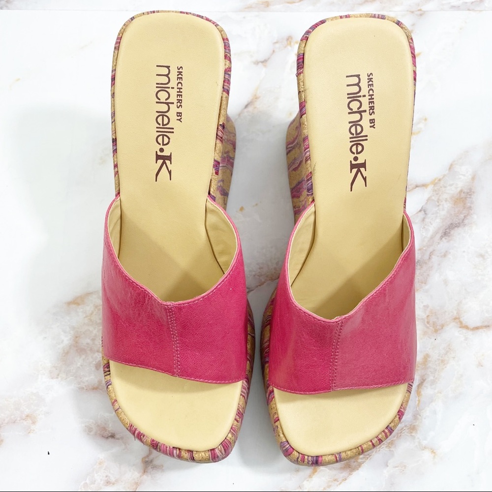 SKETCHERS Y2K Platform Cork Wedge Sandals Size 8.5 - Picture 3 of 10